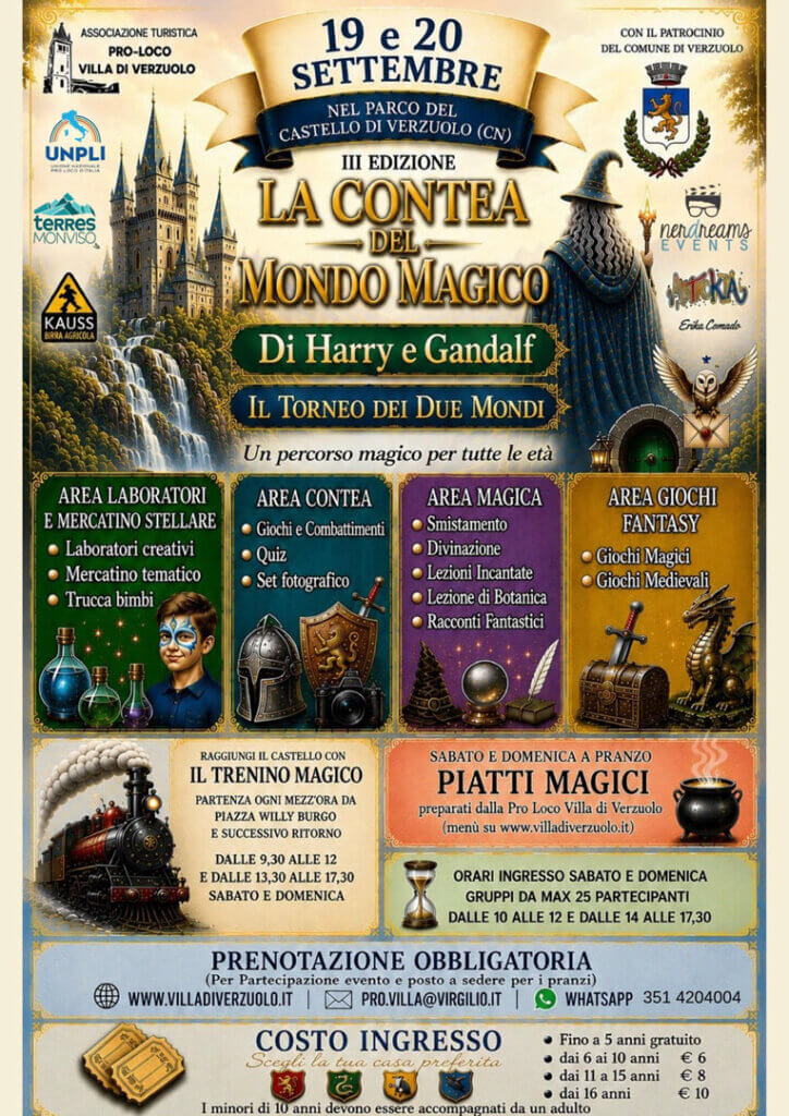 Locandina evento III Edizione – La Contea del Mondo Magico di Harry e Gandalf